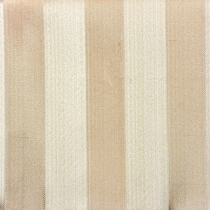 Two ToneGold Stripe Jacquard Flat Roman Shades, CL1190
