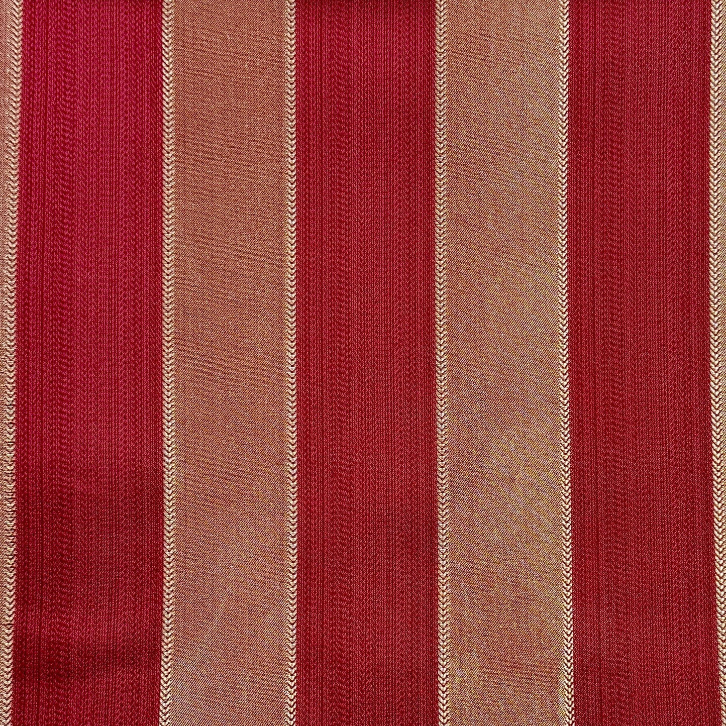 Two ToneGold Stripe Jacquard Flat Roman Shades, CL1190