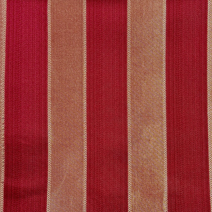 Two ToneGold Stripe Jacquard Flat Roman Shades, CL1190