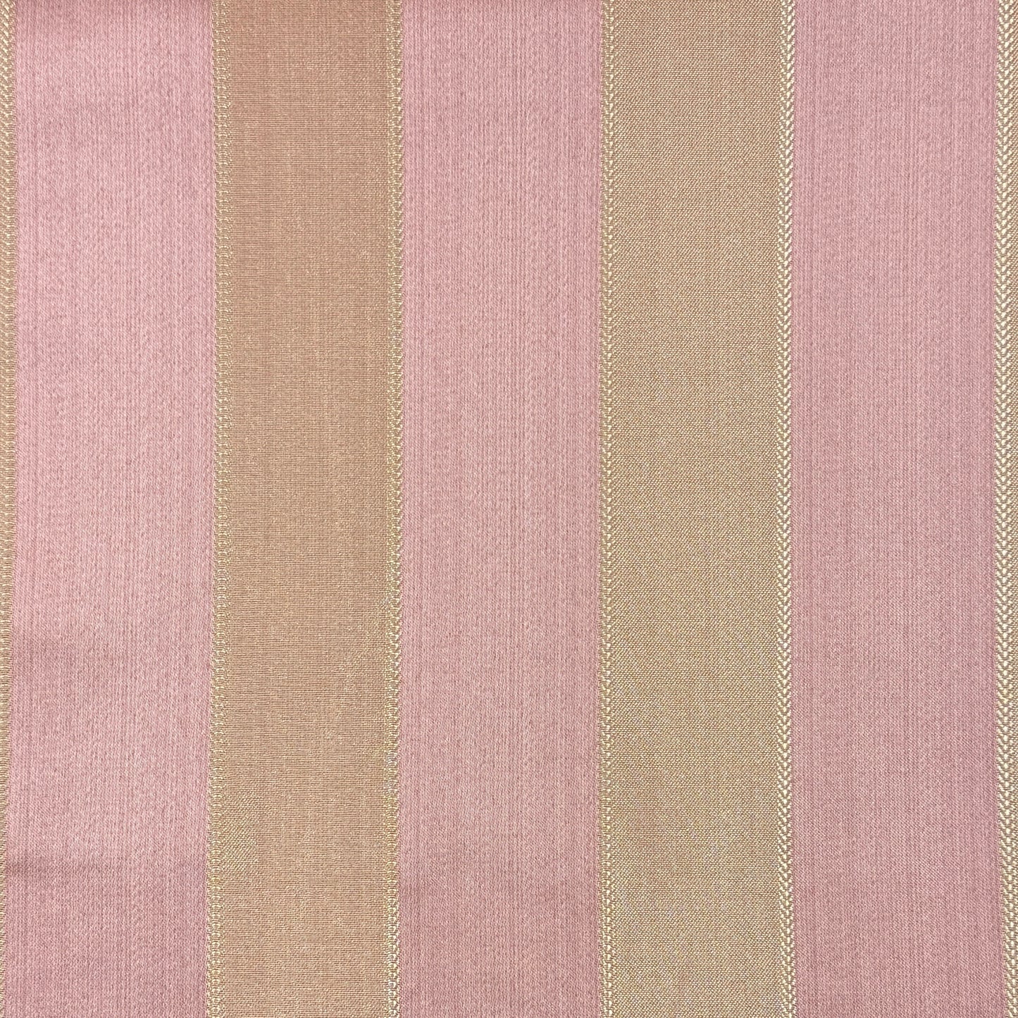 Two ToneGold Stripe Jacquard Flat Roman Shades, CL1190