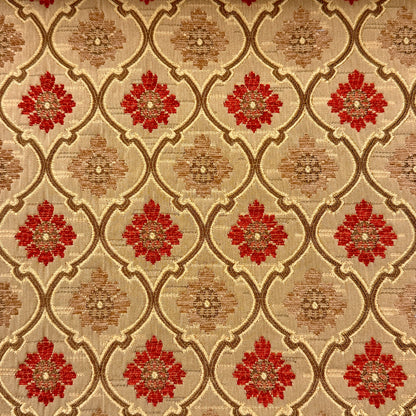 Khaki Sage Green Damask Jacquard Flat Roman Shade, CL1191