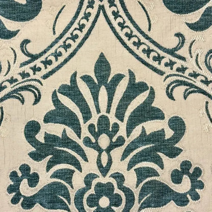 Luxury Textured Velvet Damask Fabric Flat Roman Shade, CL1194