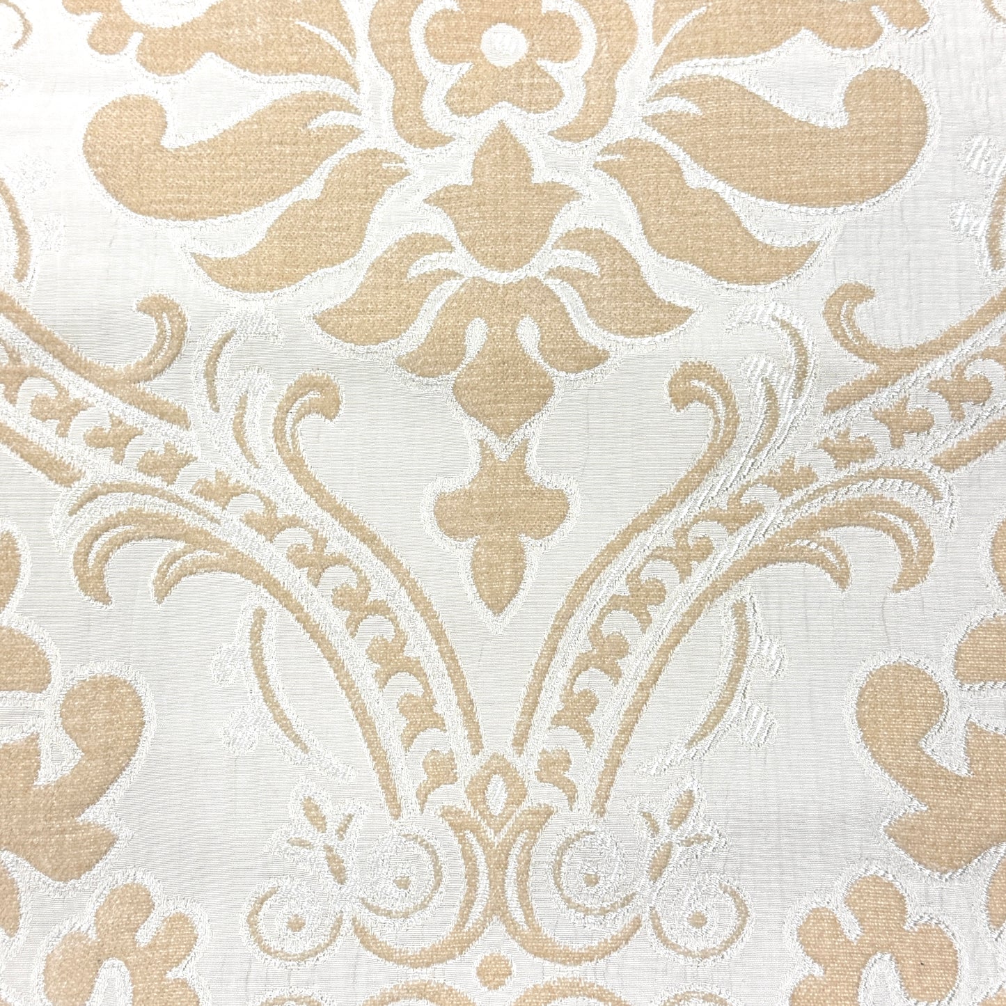 Gold Brown Velvet Jacquard Flat Roman Shade, CL1194