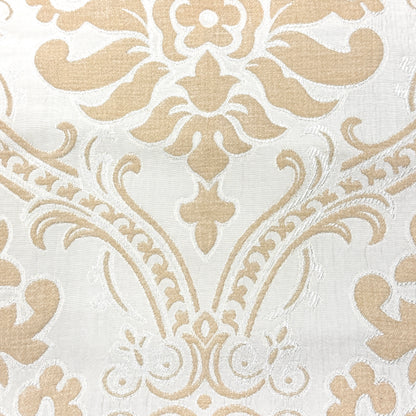 Gold Brown Velvet Jacquard Flat Roman Shade, CL1194