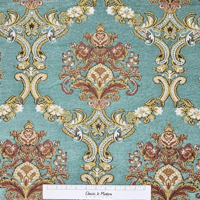Damask Velvet Classic Relaxed Roman Shade, CL1195