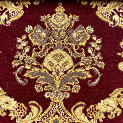 Sage Floral Damask Velvet Classic Relaxed Roman Shade, CL1195