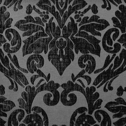Luxe Tonal Damask Velvet Drapery & Upholstery Fabric Flat Roman Shade, CL1196