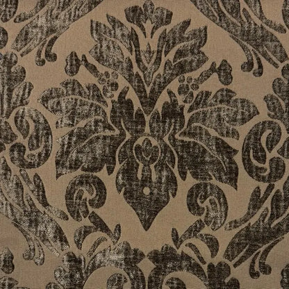 Luxe Tonal Damask Velvet Drapery & Upholstery Fabric Flat Roman Shade, CL1196