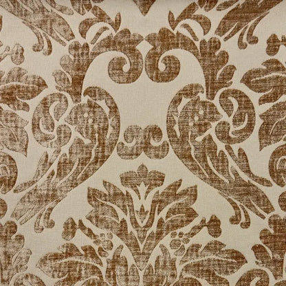 Luxe Tonal Damask Velvet Drapery & Upholstery Fabric Flat Roman Shade, CL1196