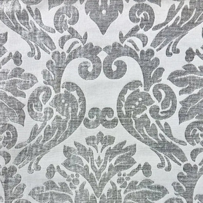 Luxe Tonal Damask Velvet Drapery & Upholstery Fabric Flat Roman Shade, CL1196