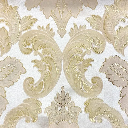 Luminous Floral Damask Jacquard Fabric Flat Roman Shade, CL1197