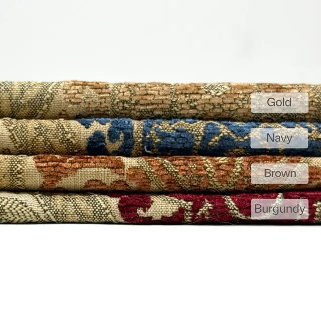 Classic Medallion Tapestry Jacquard Fabric Flat Roman Shade, CL1198