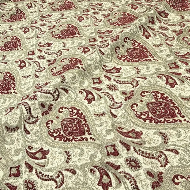 Classic Medallion Tapestry Jacquard Fabric Flat Roman Shade, CL1198