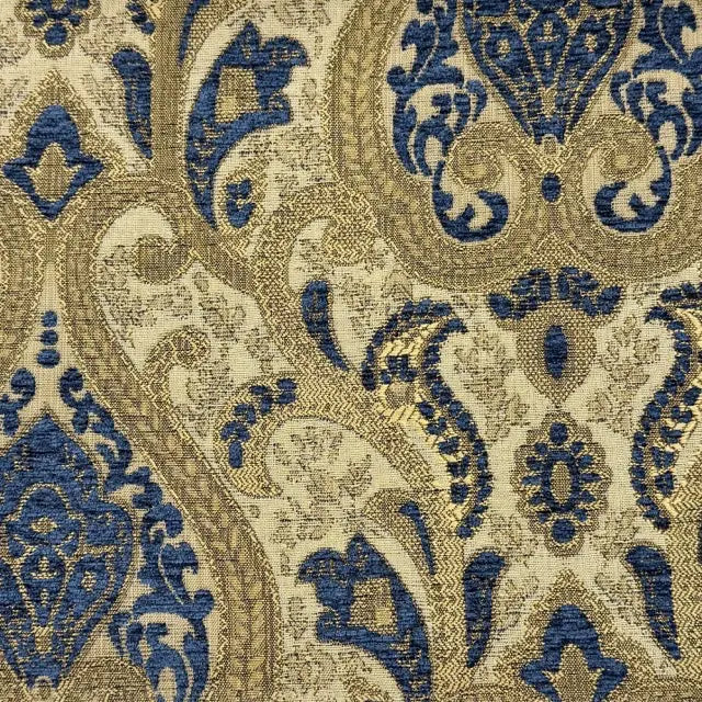 Classic Medallion Tapestry Jacquard Fabric Flat Roman Shade, CL1198