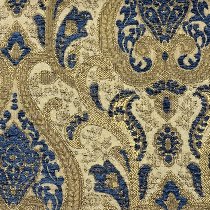 Classic Medallion Tapestry Jacquard Fabric Flat Roman Shade, CL1198