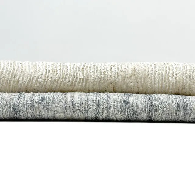 Rippled Textured Linen Blend Fabric by the Yard, 118"Width, CL1203