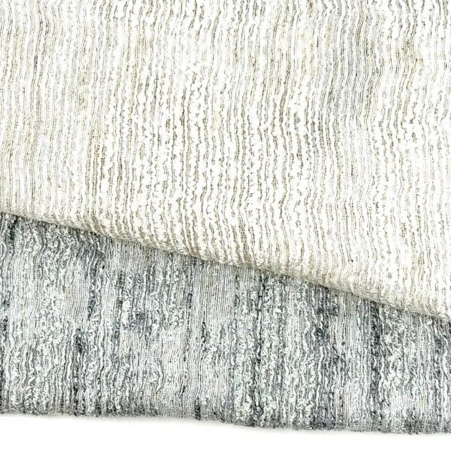 Rippled Textured Linen Blend Fabric by the Yard, 118"Width, CL1203