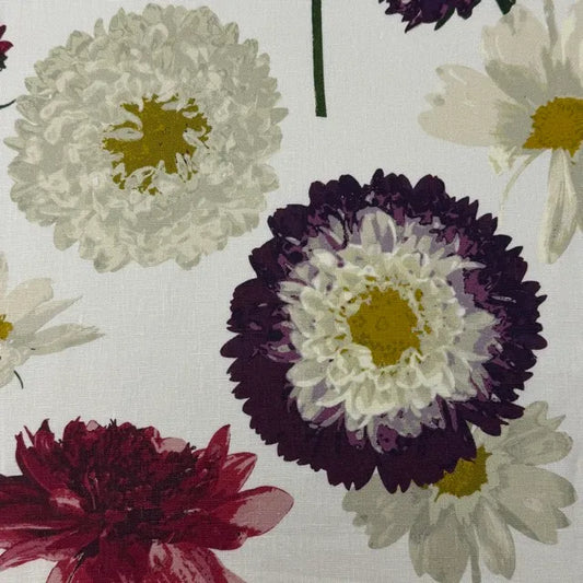 Botanical Bloom 100% Linen Floral Fabric By The Yard, 58"Width, CL1204