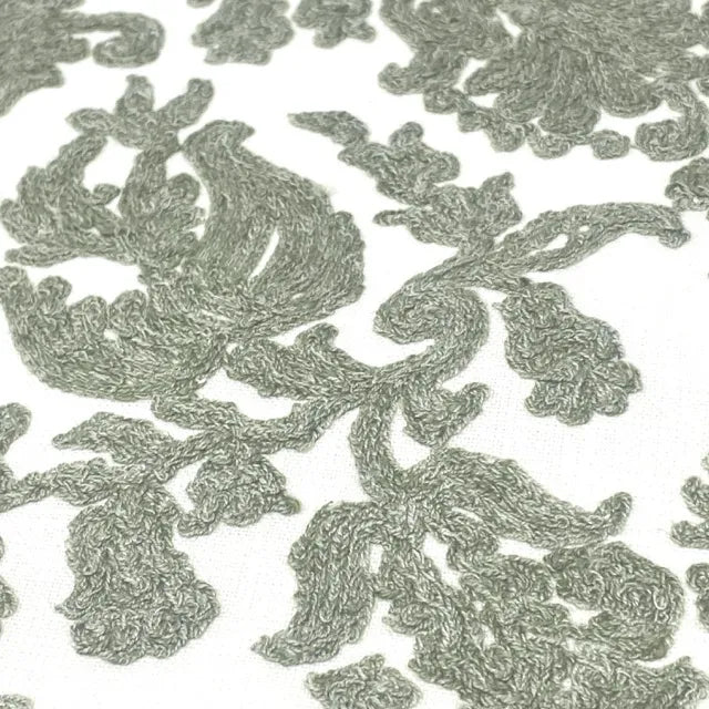 Embroidered Floral Damask Drapery Fabric by The Yard  | 54"Width | CL1208