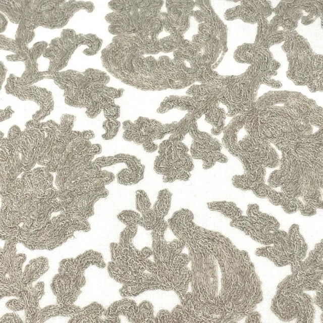 Embroidered Floral Damask Drapery Fabric by The Yard  | 54"Width | CL1208