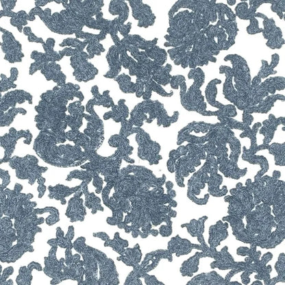 Embroidered Floral Damask Drapery Fabric by The Yard  | 54"Width | CL1208