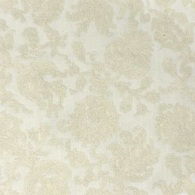 Embroidered Floral Damask Drapery Fabric by The Yard  | 54"Width | CL1208