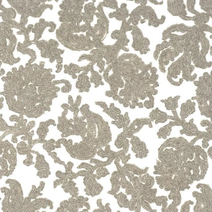 Embroidered Floral Damask Drapery Fabric by The Yard  | 54"Width | CL1208