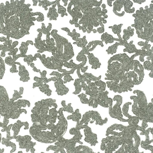 Embroidered Floral Damask Drapery Fabric by The Yard  | 54"Width | CL1208