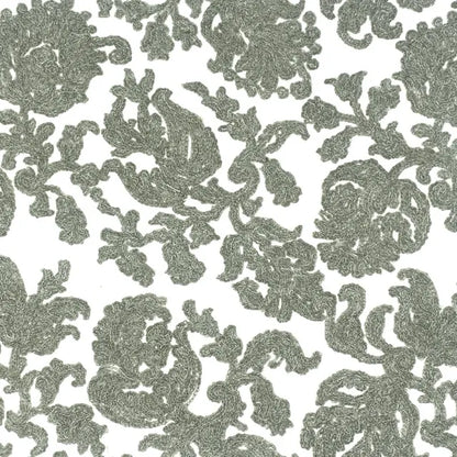 Embroidered Floral Damask Drapery Fabric by The Yard  | 54"Width | CL1208