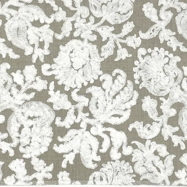 Embroidered Floral Damask Drapery Fabric by The Yard  | 54"Width | CL1208