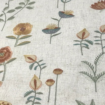 Blossom Botanical Embroidered Drapery Fabric by The Yard  | 54"Width | CL1210