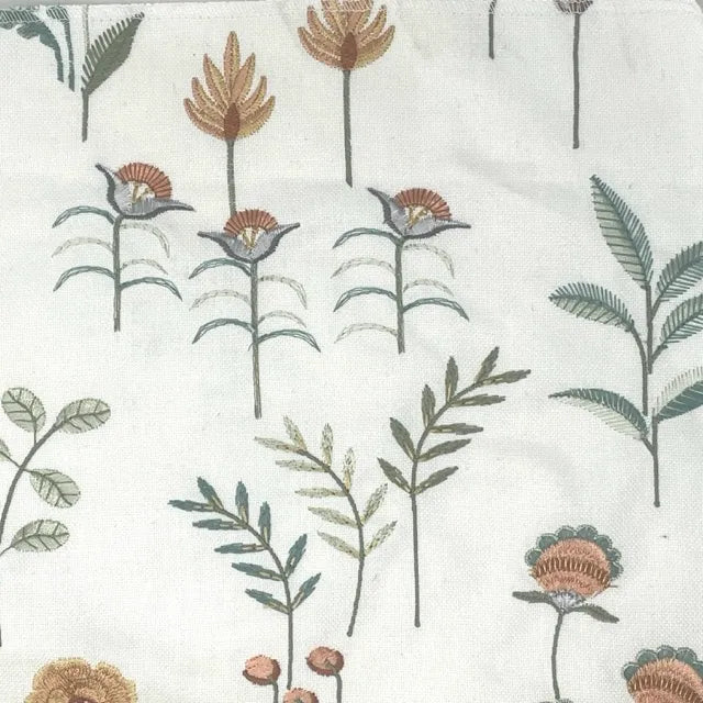 Blossom Botanical Embroidered Drapery Fabric by The Yard  | 54"Width | CL1210