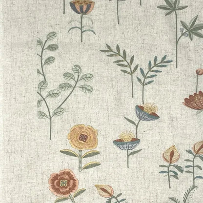 Blossom Botanical Embroidered Drapery Fabric by The Yard  | 54"Width | CL1210