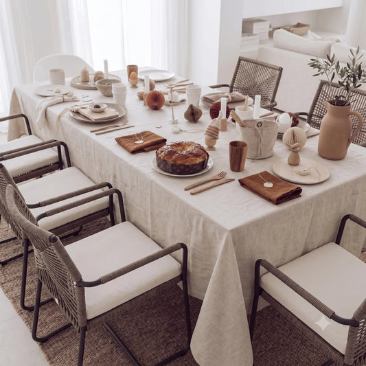 Premium 100% French Natural Linen Tablecloth, CT1001