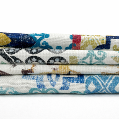 Mosaic Geometric Print Linen Blend Fabric by the Yard/54" Width/CL1036 - Classic & Modern Home