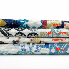 Mosaic Geometric Print Linen Blend Fabric by the Yard/54" Width/CL1036 - Classic & Modern Home