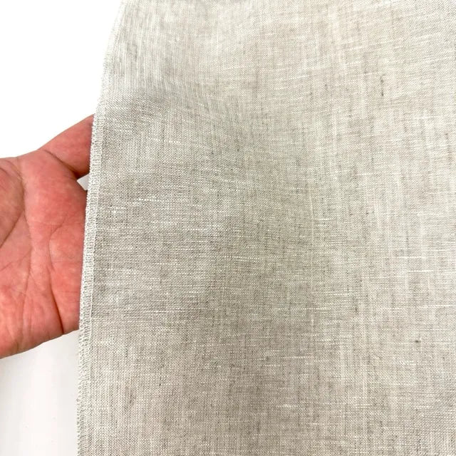 Double Width 100% Natural Linen Fabric by the Yard, 118"Width, CL1049