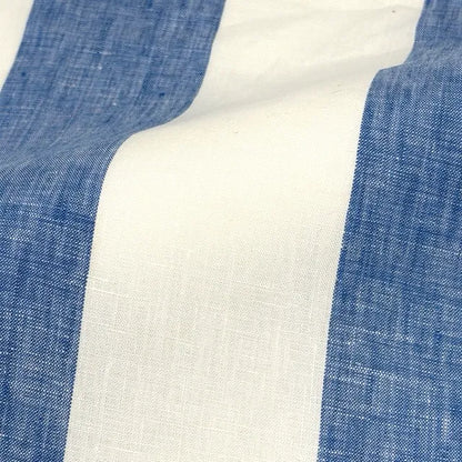 3" Stripe 100% Natural Linen Fabric By The Yard, 118"Width, CL1055