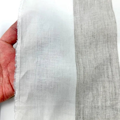 3" Stripe 100% Natural Linen Fabric By The Yard, 118"Width, CL1055