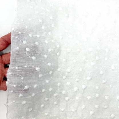 Elegant Embroidery Filigree Blend Linen, 54"Width, CL1059