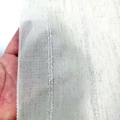 Stripe Embroidery Blend Linen Linen Flat Roman Shade, CL1060
