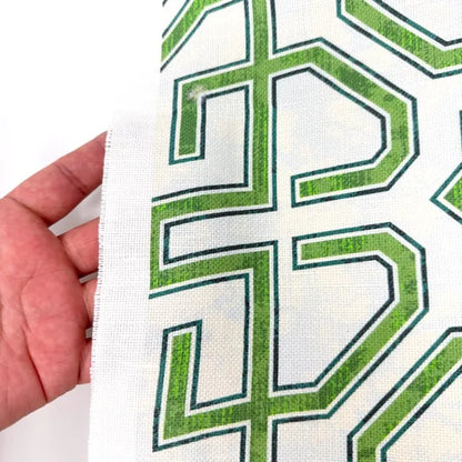 Modern Geometric Moroccan Linen Blend Fabric by the Yard, 54"Width, CL1067