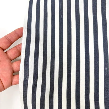 3/8" Narrow Thin Stripe 100% Natural Linen Fabric by the Yard, 57"Width, CL1102