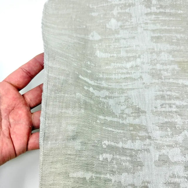 100% Linen Abstract Brushstroke Fabric by the Yard, 58"Width, CL1119