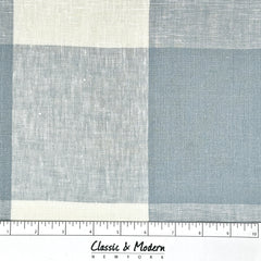 Checkered Square Multi Color 100% Linen Fabric by the Yard / 54" Width / CL1125