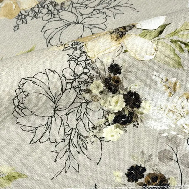 English Garden Floral Printed Blend Fabric by the Yard, 54"Width, CL1145