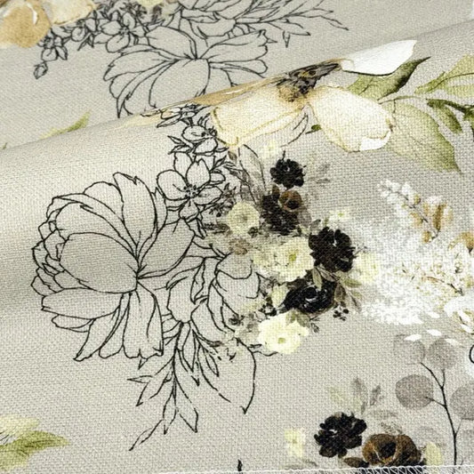 English Garden Floral Printed Blend Fabric by the Yard, 54"Width, CL1145