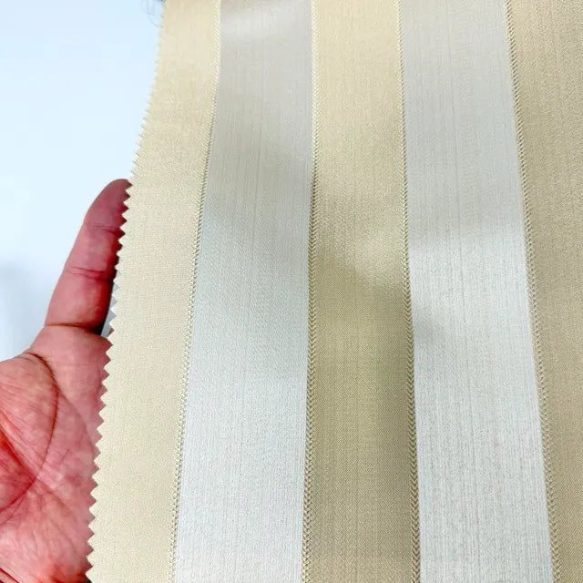 Elegant Wide Stripe Jacquard Fabric Flat Roman Shades, CL1190