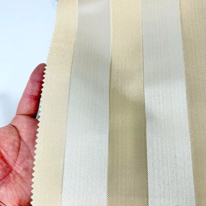Elegant Wide Stripe Jacquard Fabric Flat Roman Shades, CL1190