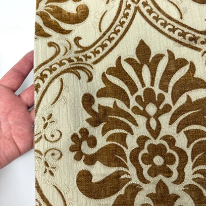 Luxury Textured Velvet Damask Fabric Flat Roman Shade, CL1194